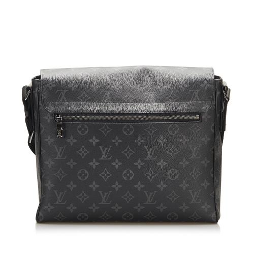 LOUIS VUITTON District MM Monogram Eclipse Messenger Bag Black