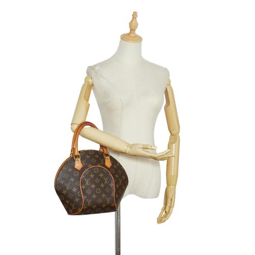 LOUIS VUITTON Monogram Canvas & Leather Zip-Top ELLIPSE PM