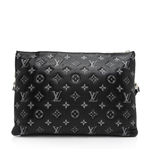 Louis Vuitton Monogram Embossed Lambskin Coussin MM Shoulder Bag