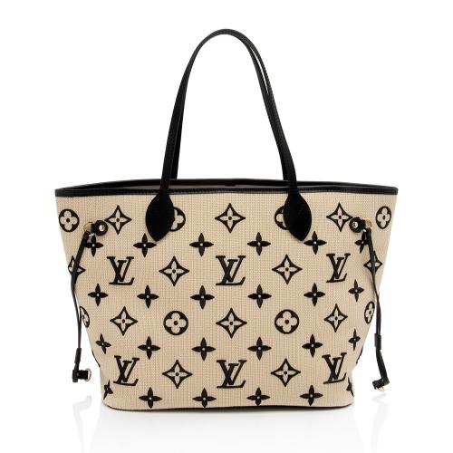 Louis Vuitton Monogram Embroidered Cotton Neverfull MM Tote