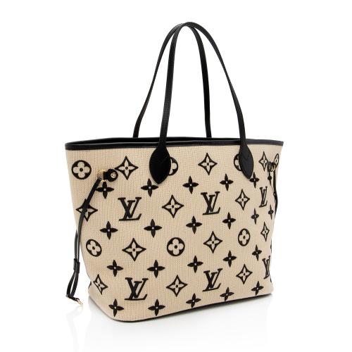 Louis Vuitton Monogram Embroidered Cotton Neverfull MM Tote
