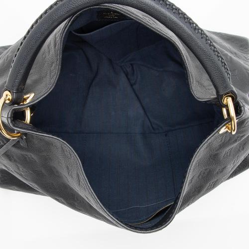 LOUIS VUITTON Artsy MM Empreinte Leather Shoulder Bag Blue