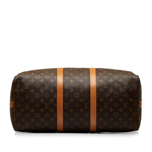 Louis Vuitton Bag Women Keepall Bandouliere 50 Monogram Print Canvas Brown