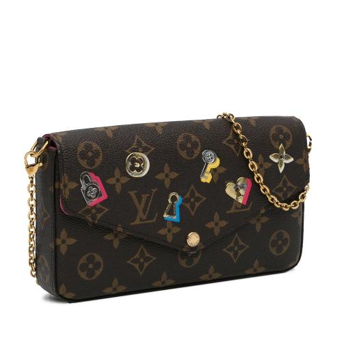 Louis Vuitton Monogram Love Lock Pochette Felicie, Louis Vuitton Handbags