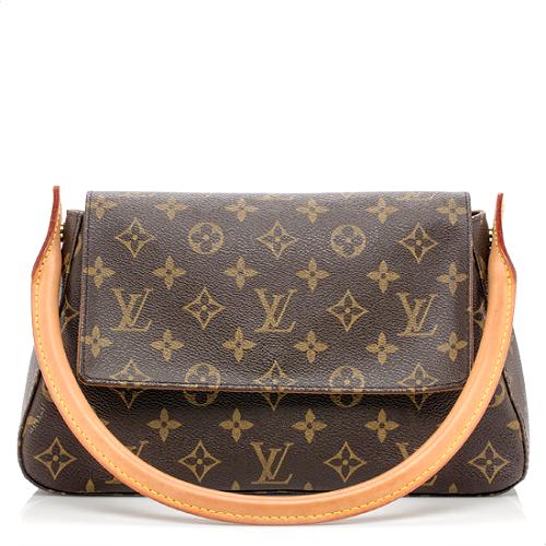 Louis Vuitton Mini Looping Brown Canvas Shoulder Bag (Pre-Owned)