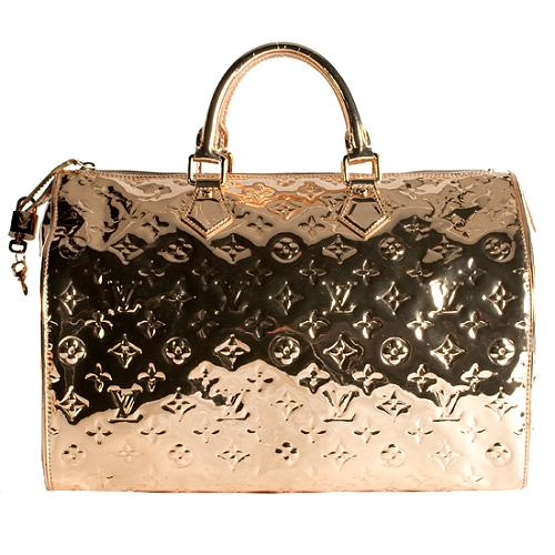 Louis Vuitton Monogram Miroir Speedy 35 Satchel Handbag