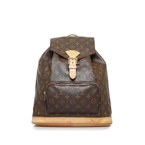 Authentic Louis Vuitton Monogram Montsouris GM Women Large Backpack Bag