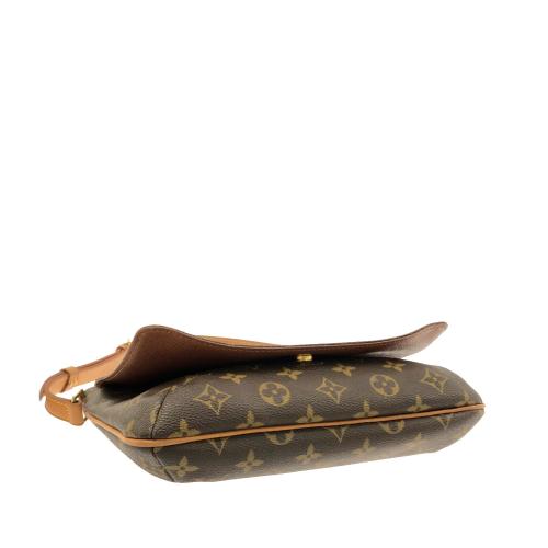 Louis Vuitton Brown Monogram Musette Tango Short Strap Leather