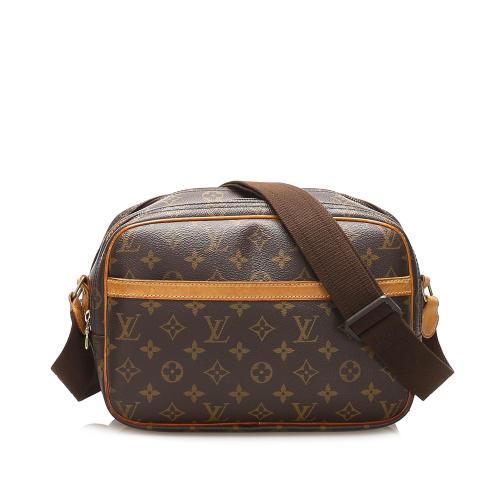 Louis Vuitton Reporter PM Crossbody Monogram Large Zip Brown Messenger  Purse Bag