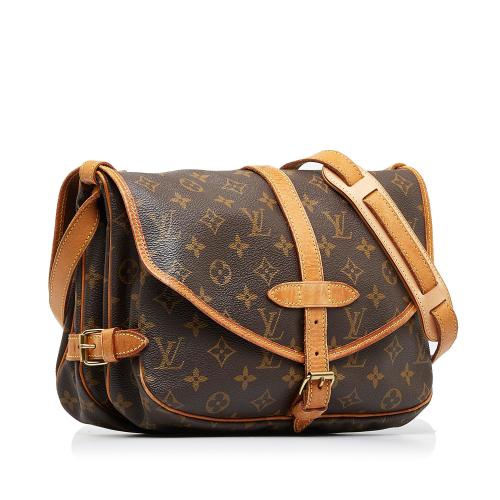 Brown Louis Vuitton Monogram Saumur 30 Crossbody Bag