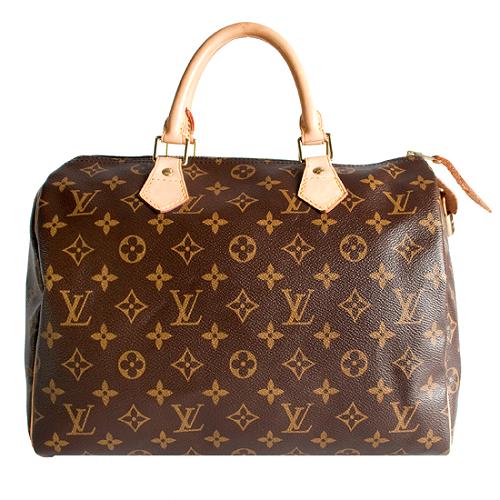 Louis Vuitton Monogram Speedy 30 Satchel Handbag