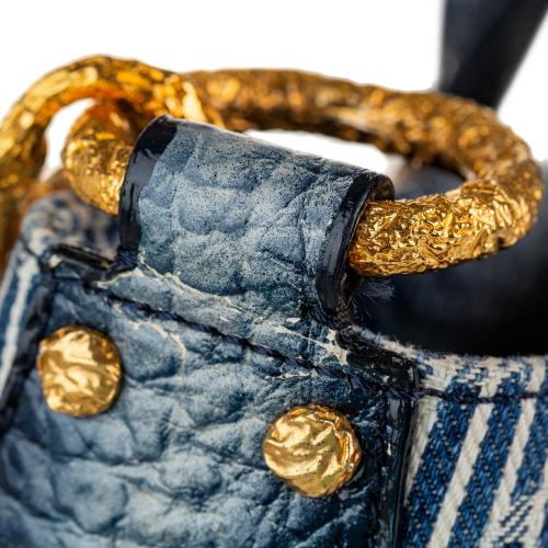 Louis Vuitton, Bags, Lv Leather Denim Stripes Corsaire