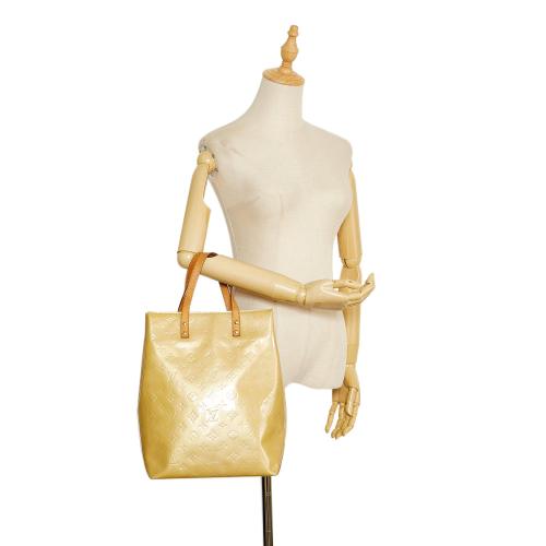 Gold Louis Vuitton Monogram Vernis Reade MM Tote Bag