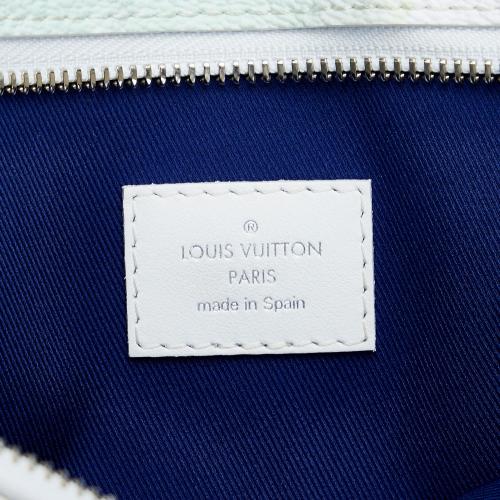 LOUIS VUITTON VIRGIL ABLOH WATERCOLOR GIANT MONOGRAM BLUE BEACH BAG & POUCH