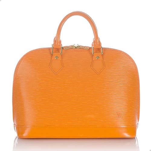 Louis Vuitton Orange Epi Leather Alma PM Satchel