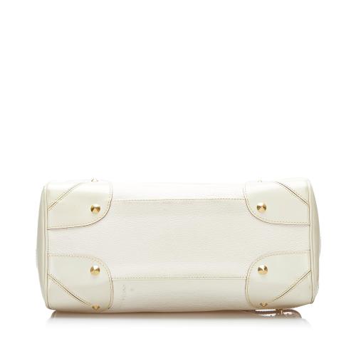 Louis Vuitton Suhali Le Radieux White Leather Satchel