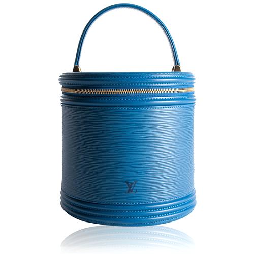 Louis Vuitton Toledo Blue Epi Leather Cannes Satchel Handbag