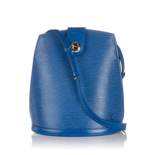 Louis Vuitton Toledo Blue Epi Leather Cluny Shoulder Bag