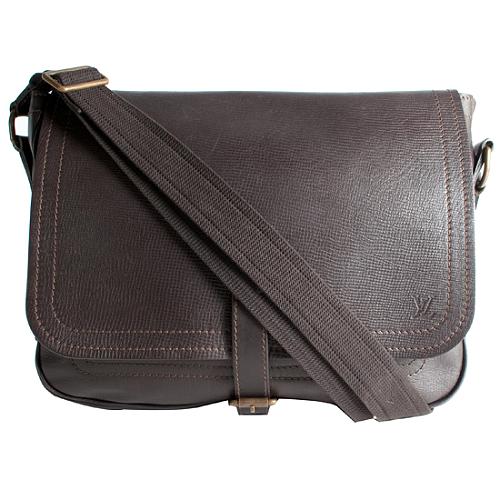 Louis Vuitton Utah Leather Omaha Messenger Bag