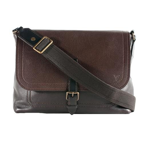 Louis Vuitton Utah Leather Omaha Messenger Bag