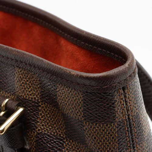 Louis Vuitton, Bags, Louis Vuitton Damier Ebene Marais Bucket Bag Like  New Excellent Condition