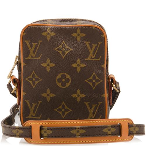 Louis Vuitton Vintage Brown monogram Canvas and Natural Leather