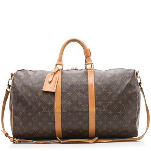 Louis+Vuitton+Keepall+Bandouliere+Duffle+Brown+Canvas for sale