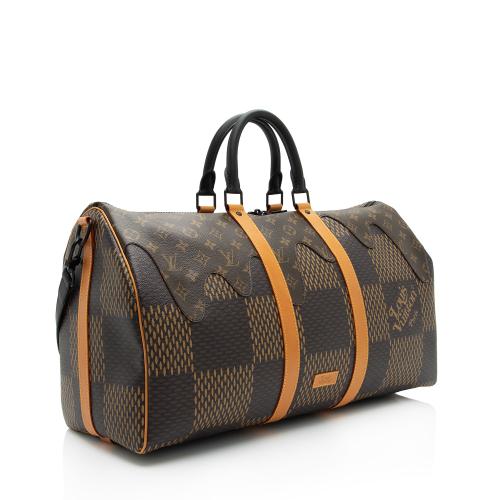 Louis Vuitton x NIGO Giant Damier Ebene Monogram Canvas Keepall Bandouliere 50 Duffle Bag