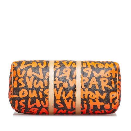 Stephen Sprouse x Louis Vuitton Orange Monogram Graffiti Keepall 50