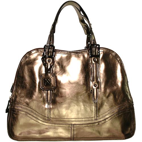 MAXX New York Bridle Chrome Large Bowler Handbag