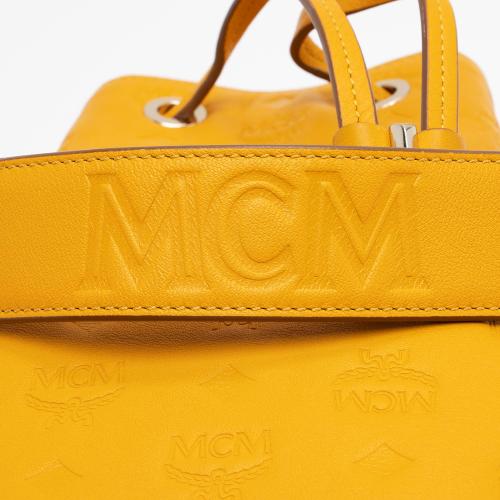 MCM Aren Embossed Logo Hobo Bag
