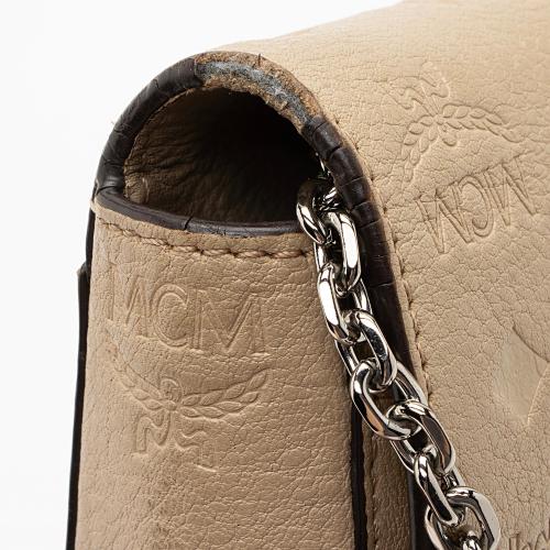 MCM Embossed Leather Crossbody Bag