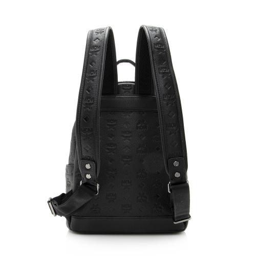 MCM Embossed Leather Ottomar Stark Small Backpack