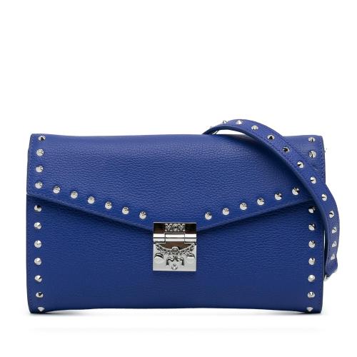MCM Studded Leather Patricia Wallet on Chain
