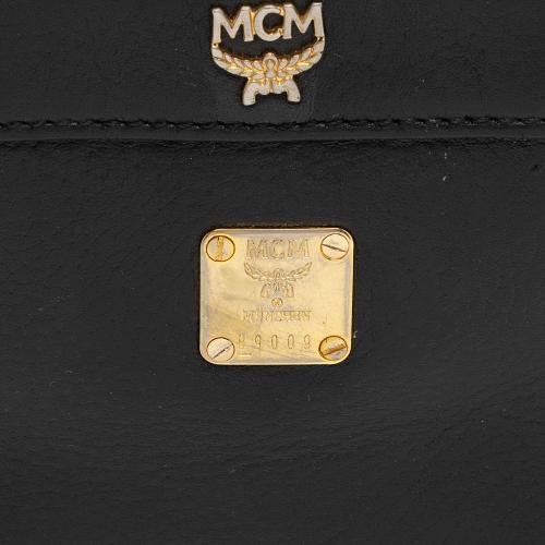 MCM Vintage Pebbled Leather Studded Crossbody