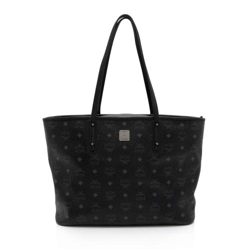 MCM Visetos Anya Top Zip Medium Shopper Tote