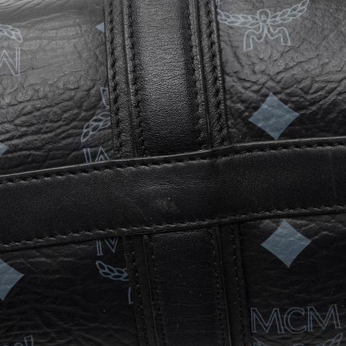 MCM Voyager Duffle Visetos Large Black in Coated Canvas with Silver-tone -  US