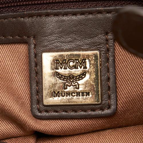 MCM Visetos Leather Baguette