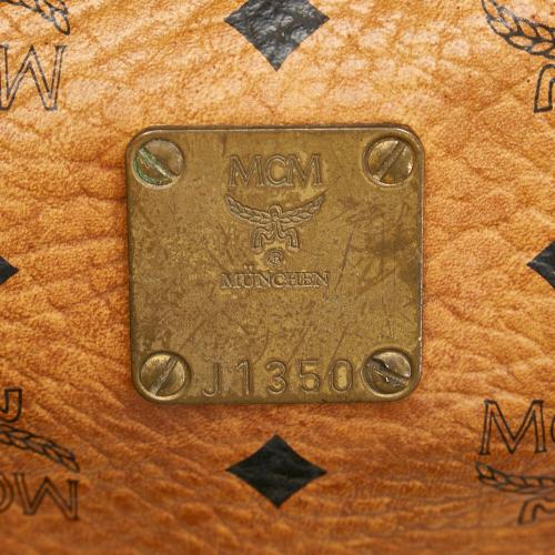 Authentic MCM Logos Pattern Shoulder Tote Bag Brown Germany