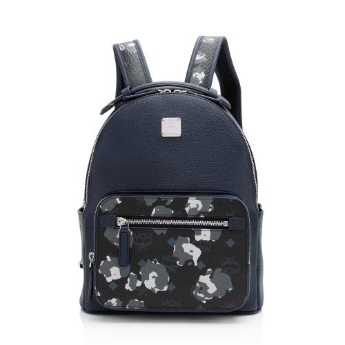 MCM Visetos Leather Camo Floral Stark Backpack