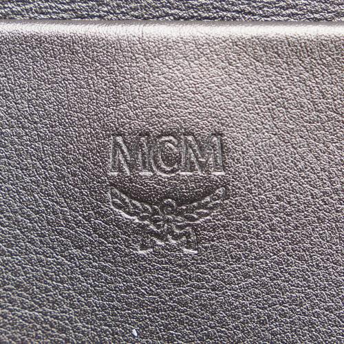MCM Visetos Leather Drawstring Backpack