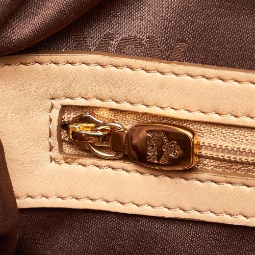 MCM Visetos Leather Handbag