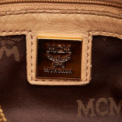MCM Visetos Leather Satchel