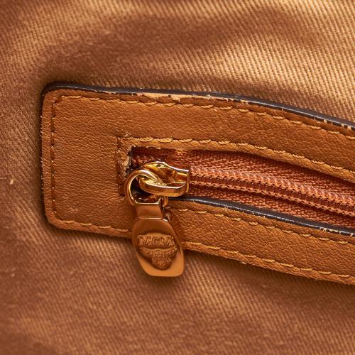 MCM Visetos Leather Shoulder Bag