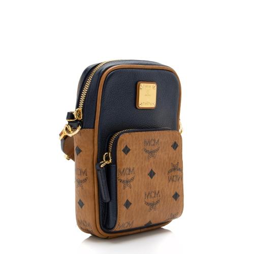 Mcm (Cognac Tech Crossbody in Visetos Bag)