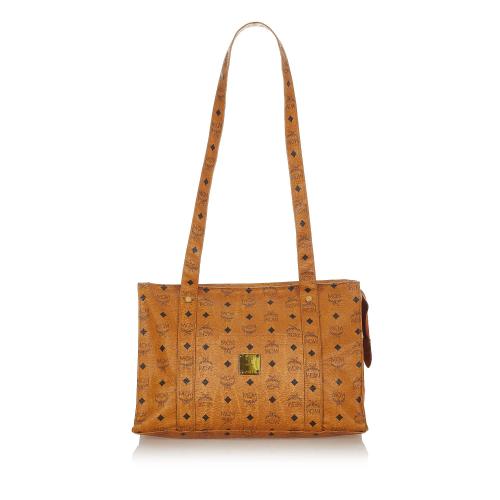 MCM Visetos Leather Tote Bag