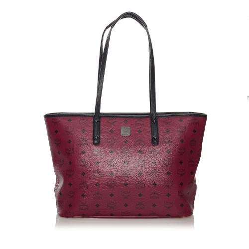 MCM Visetos Leather Tote Bag