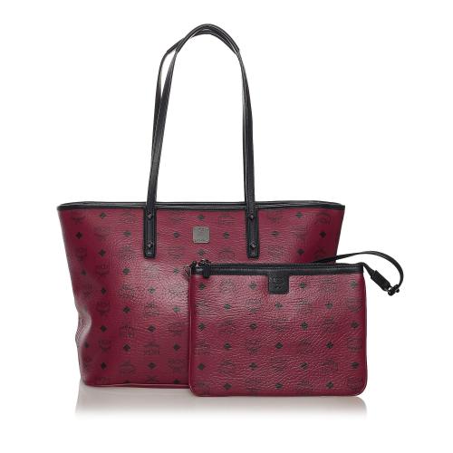 MCM Visetos Leather Tote Bag