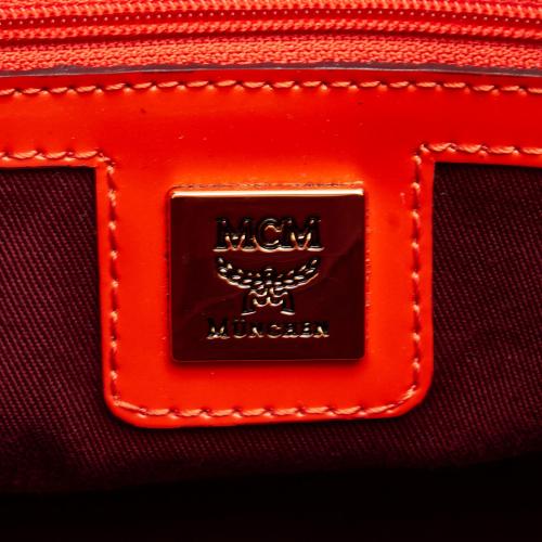 MCM Visetos Patent Leather Tote Bag