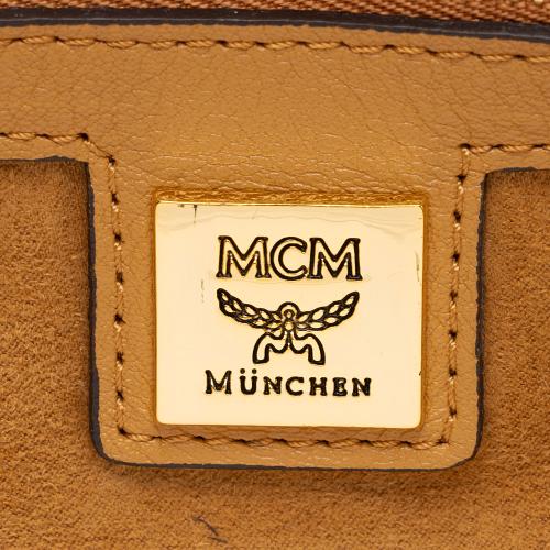 MCM Visetos Studded Boston Bag